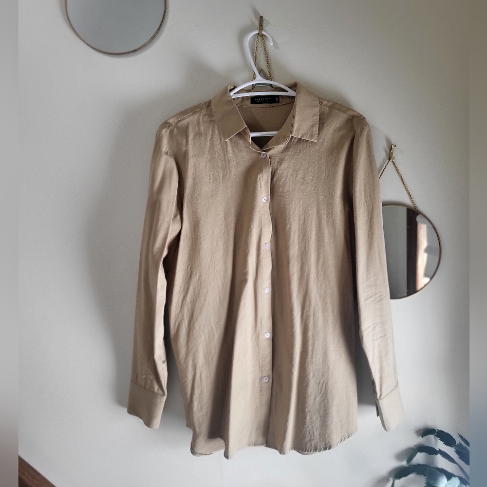 Amazon Women's Blouse, Beige, Medium, Like New